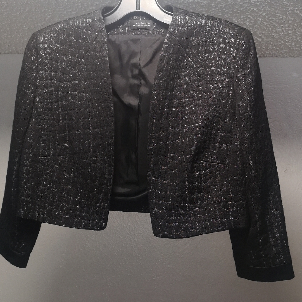 NWOT Tahari Elegant Black Jacket and Dress Set - Picture 14 of 15